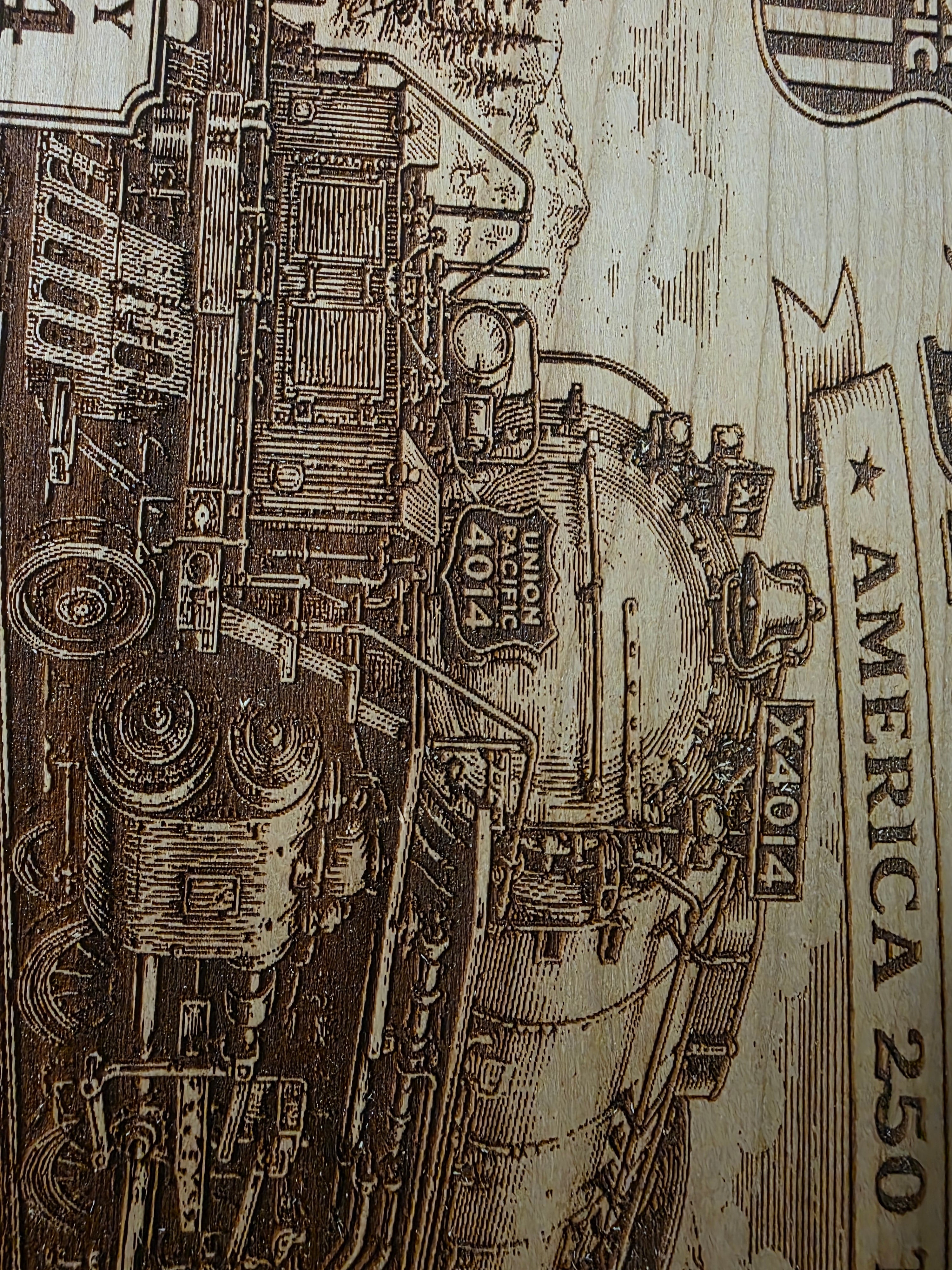 Big Boy 4014 Limited-Edition Engraved Cherry Sign – No. 003
