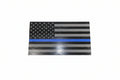 Thin Blue Line Wooden American Flag — 36 × 19