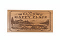 Welcome to Our Happy Place Lake Cherry Wood Sign — 18 × 9