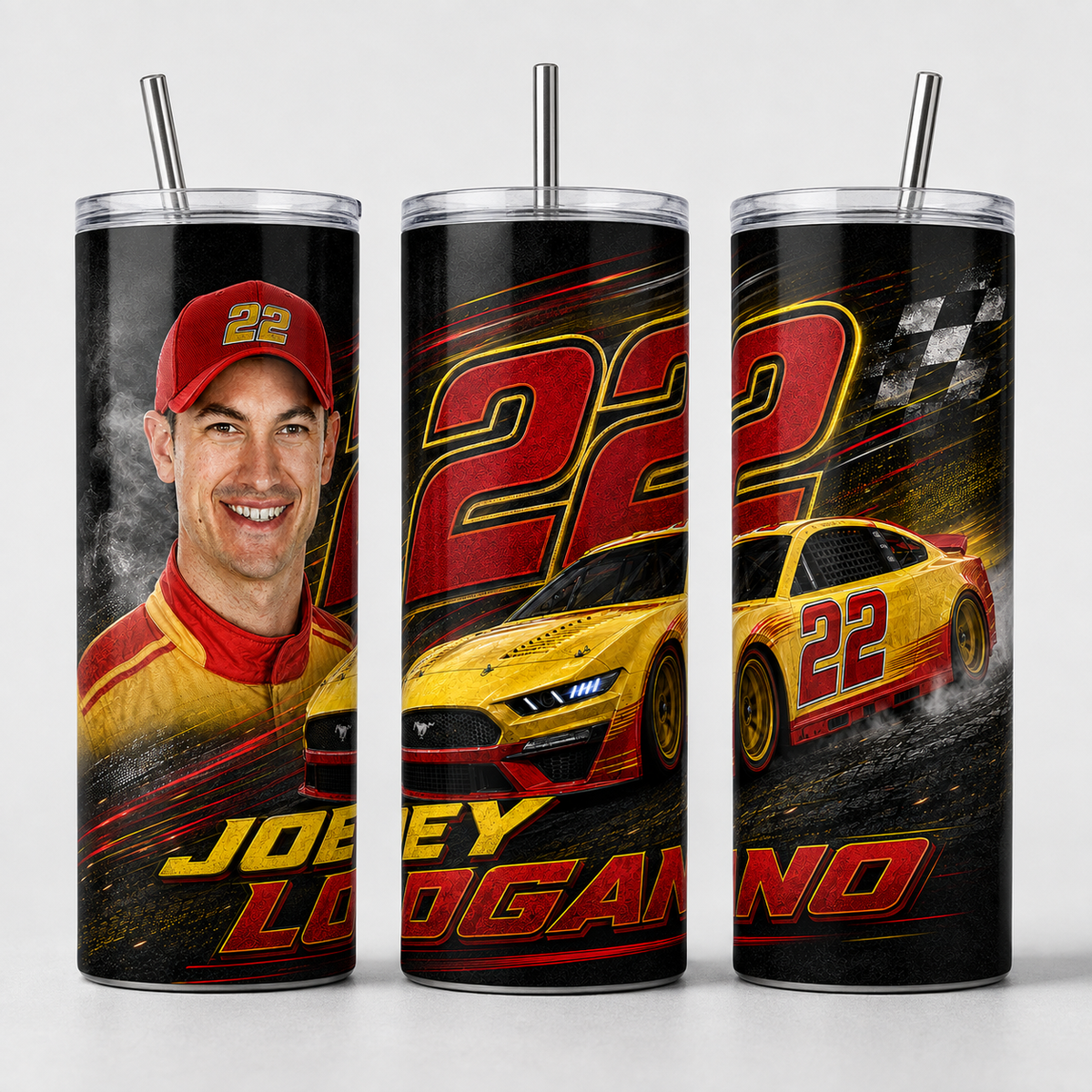 NASCAR Driver 20 oz Skinny Tumbler – Choose Your Driver