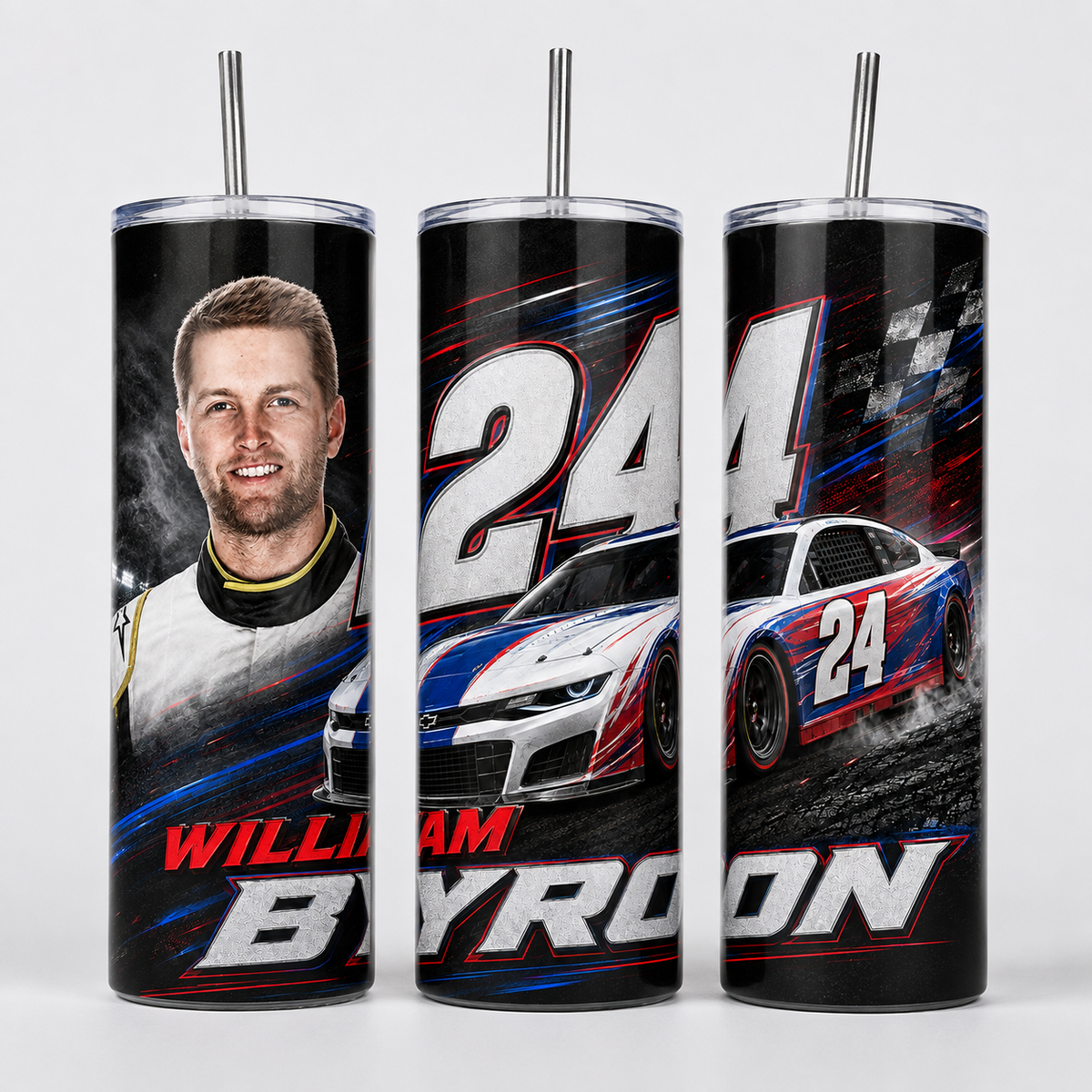 NASCAR Driver 20 oz Skinny Tumbler – Choose Your Driver